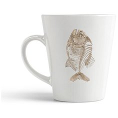 Кружка-латте CoolPodarok Скелет рыбы