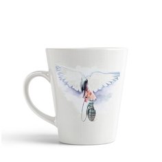 Кружка-латте CoolPodarok Голубь привязаный к чеке гранаты