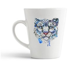 Кружка-латте CoolPodarok Тигр рисунок карандашем арт