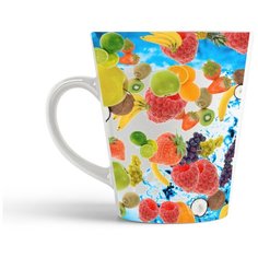 Кружка-латте CoolPodarok Фрукты и ягоды в воде