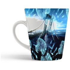 Кружка-латте CoolPodarok Мост и отпечатки