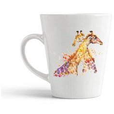 Кружка-латте CoolPodarok "Краски. Два жирафа."