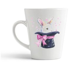 Кружка-латте CoolPodarok "Краски. Зайка в шляпе"