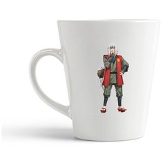 Кружка-латте CoolPodarok Аниме Наруто Джирайя Naruto Jirayaya (седой мужчина в красной одежде)