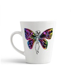 Кружка-латте CoolPodarok Скилет бабочка