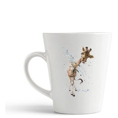 Кружка-латте CoolPodarok Животные Жираф с брызгами