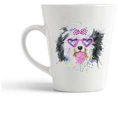 Кружка-латте CoolPodarok Животные собака с леденцом