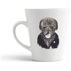 Кружка-латте CoolPodarok Пёсель с моноклем