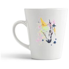Кружка-латте CoolPodarok "Краски. Волшебный единорог"