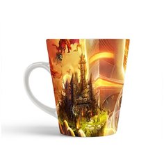 Кружка-латте CoolPodarok majesty 2 monster kingdom Рыцарь Ладонь Замок Драконы