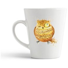 Кружка-латте CoolPodarok "Графика. Сова2"