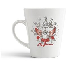 Кружка-латте CoolPodarok Rock forever. My dreams