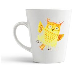 Кружка-латте CoolPodarok "Графика. Сова6"