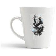 Кружка-латте CoolPodarok "ЧБ Мэрлин Монро"