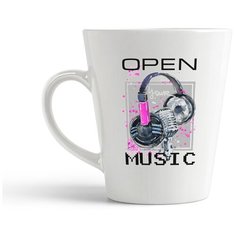 Кружка-латте CoolPodarok "Open your music4"