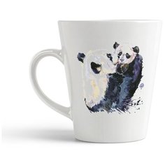 Кружка-латте CoolPodarok "Животные. Панда с малышом."
