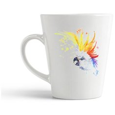 Кружка-латте CoolPodarok "Краски. Обезьяна с леопардом"