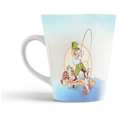 Кружка-латте CoolPodarok Рыбалка. Мультик