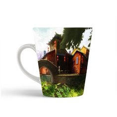 Кружка-латте CoolPodarok martial empires Уютный дом Камыши Мостик