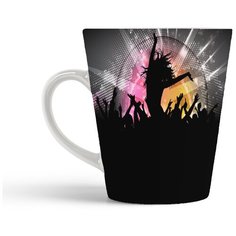 Кружка-латте CoolPodarok Абстракция люди на танцполе