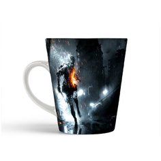 Кружка-латте CoolPodarok battlefield 3 aftermath Солдат Искры Ночь