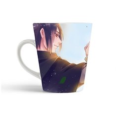 Кружка-латте CoolPodarok Аниме Наруто Наруто и Саске Naruto Naruto & Saske( два мальчика бьют кулак в кулак)