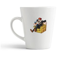 Кружка-латте CoolPodarok Мультфильмы Гравити Фолз Gravity falls (мужчина в кресле)