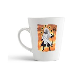 Кружка-латте CoolPodarok Аниме Наруто Мадара Naruto Madara (мужчина в полёте, вокруг черные шары)