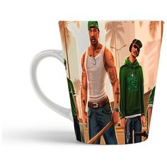 Кружка-латте CoolPodarok Grand theft Auto GTA Гта (в зелёном)