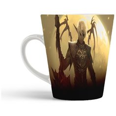 Кружка-латте CoolPodarok Линейка л2 Lineage2 ( Эльф стоит с мечем)