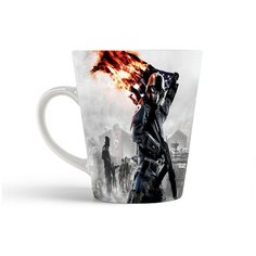 Кружка-латте CoolPodarok homefront Горящий флаг