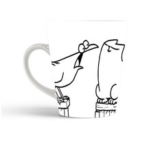 Кружка-латте CoolPodarok Мультфильм. Кот Саймон в вороной