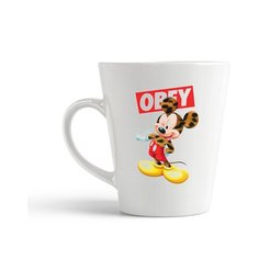 Кружка-латте CoolPodarok "Obey Микки Маус"