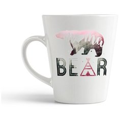 Кружка-латте CoolPodarok "Семья. Мама BEAR. Мама медведь"