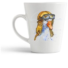 Кружка-латте CoolPodarok "Животные. Гусь летчик"