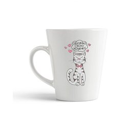 Кружка-латте CoolPodarok "Обожаю свою кошечку"