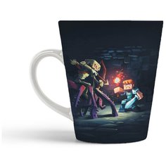 Кружка-латте CoolPodarok Майнкрафт Minecraft (Подземелье с чудовищем)