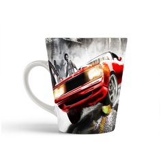 Кружка-латте CoolPodarok driver parallel lines Красное Авто