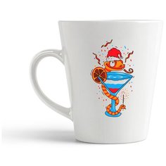 Кружка-латте CoolPodarok Прикол. Змейка с бокалом