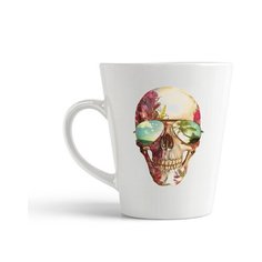 Кружка-латте CoolPodarok Череп в очках пейзаж