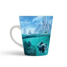 Кружка-латте CoolPodarok anno 2070 deep ocean Цивилизация на земле и под водой