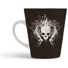 Кружка-латте CoolPodarok Череп с узором