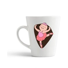 Кружка-латте CoolPodarok "девочка балерина (пузожитель)"