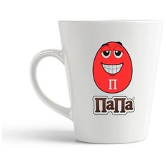 Кружка-латте CoolPodarok "Прикол. Семья. M and Ms.Папа"