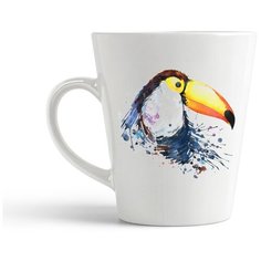 Кружка-латте CoolPodarok "Краски. Тукан"