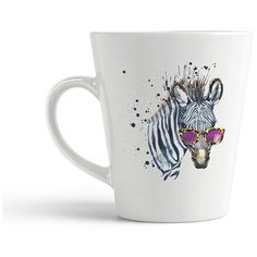 Кружка-латте CoolPodarok "Краски. Деловая зебра"