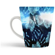 Кружка-латте CoolPodarok Мост и отпечатки. фон