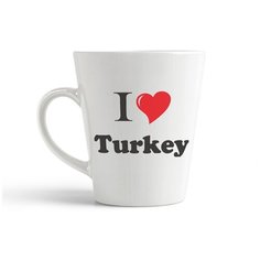 Кружка-латте CoolPodarok "Путешествия. I love Turkey"