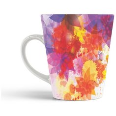 Кружка-латте CoolPodarok Графика Губы фон