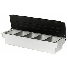 Контейнер для фруктов 5 отделений, черный, пластик, JD-B5B, Prohotel